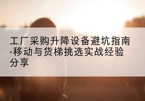 南和移动式升降机怎么选-工厂采购升降设备避坑指南-移动与货梯挑选实战经验分享