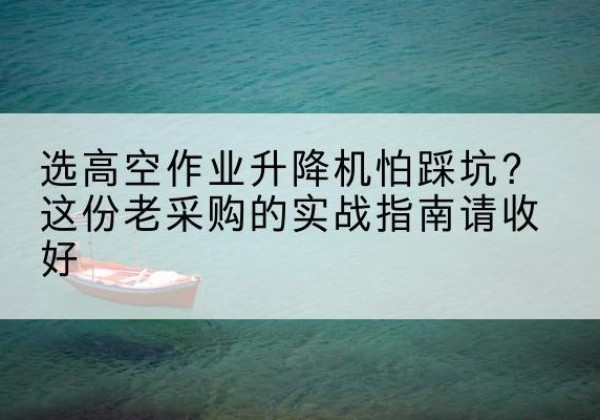 南和高空作业升降机厂家推荐-选高空作业升降机怕踩坑？这份老采购的实战指南请收好
